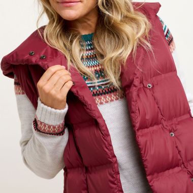 Brakeburn Women's Transition Two Quilted Gilet - Burgundy