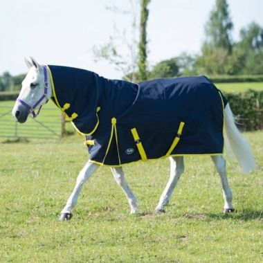 Gallop Trojan 200 Combo Turnout Rug - Navy/Yellow
