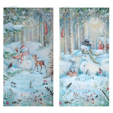 Tom Smith Whimsical Snowman Christmas Cards - Pack of 20