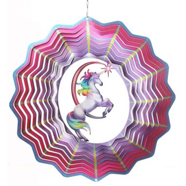 Spin Art Unicorn Wind Spinner - Pink
