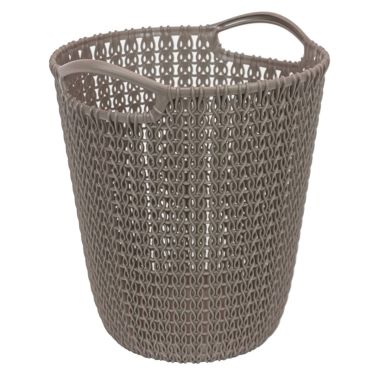 Curver Knit Waste Paper Basket – 7 Litres, Harvest Brown