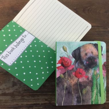 Alex Clark Border Terrier Dog Small Chunky Notebook