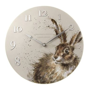 Wrendale Designs Wall Clock, Hare - 30cm