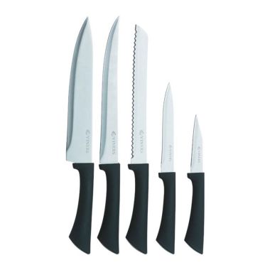 Viners Everyday 5 Piece Knife Block Set – Silver