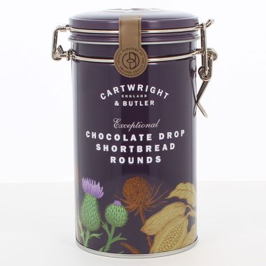 Cartwright & Butler Chocolate Drop Shortbread Rounds Tin
