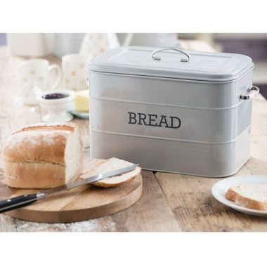 KitchenCraft 'Living Nostalgia' Vintage Bread Bin - Grey