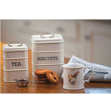 KitchenCraft 'Living Nostalgia' Biscuit Tin - Cream