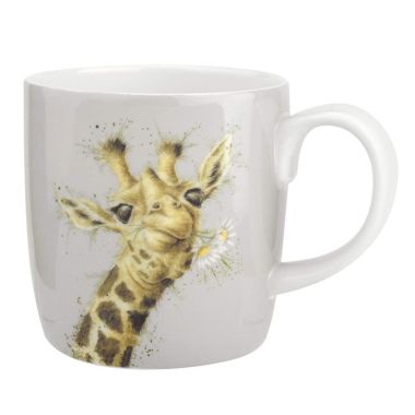 Royal Worcester Wrendale Mug – Giraffe with Flowers