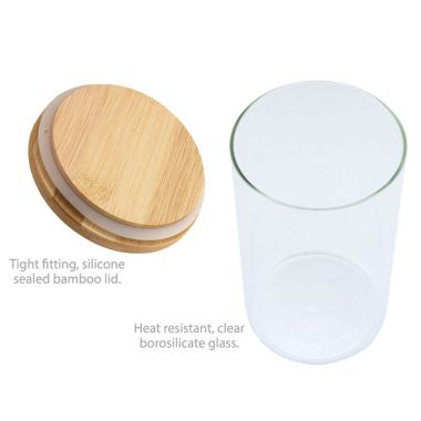Apollo Glass Canister with Wooden Lid - 1.6L