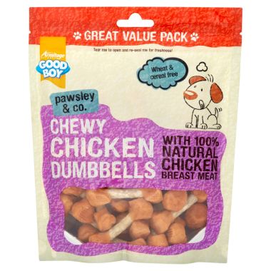 Good Boy Chewy Chicken Dumbbells, 350g – 3 Pack
