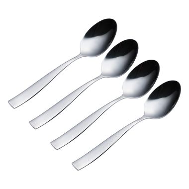Viners Purity Everyday Dessert Spoon Set, Silver – 4 Piece
