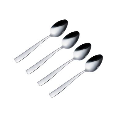 Viners Purity Everyday Tea Spoon Set, Silver – 4 Piece
