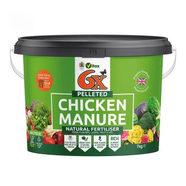 Vitax 6X Natural Chicken Manure Fertiliser - 110m²