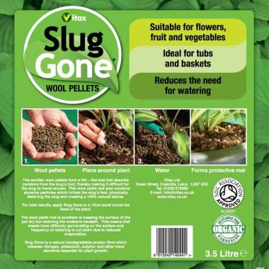 Vitax Slug Gone Wool Pellet Tub - 10L