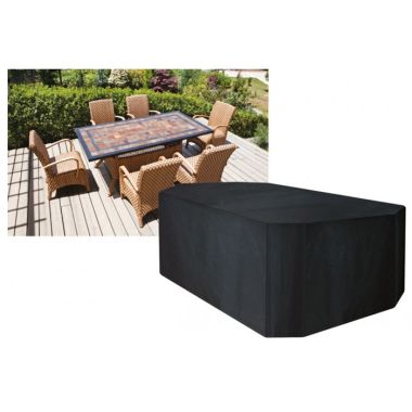 Garland 6 Seater Rectangular Furniture Set Cover - Black