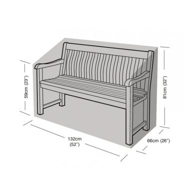 Garland 2 Seater Bench Cover - Black