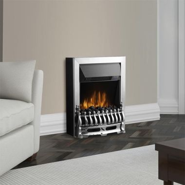 Warmlite WL45048 Whitby Electric Fire Inset with Remote – Chrome, 2000w