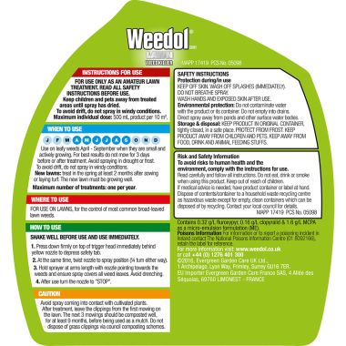 Weedol Lawn Ready to Use Weedkiller - 800ml