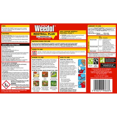 Weedol Rootkill Plus Concentrated Weedkiller - 6 Tubes