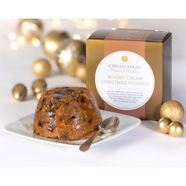 The Carved Angel Whiskey Cream Christmas Pudding - 454g 
