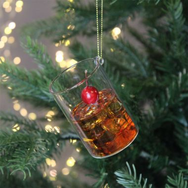 Whisky Glass Bauble - 7cm