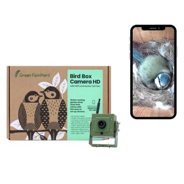 Green Feathers WiFi Bird Box HD Camera