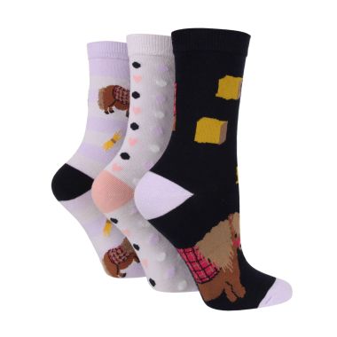 Wildfeet Women's Novelty Socks, Pack of 3 - Pony