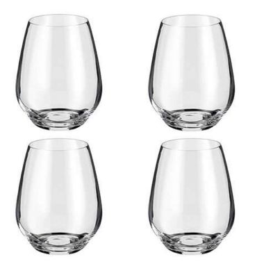 Judge Crystalline Stemless Red Wine Glasses - Set of 4