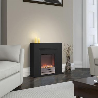 Warmlite WL45013 Canterbury Fireplace Suite - Black