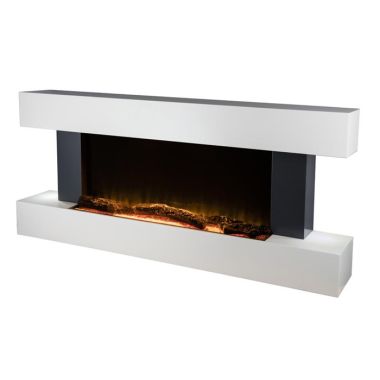 Warmlite WL45033N Hingham Wall Mounted Fireplace Suite - White
