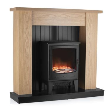 Warmlite WL45043 Cambridge 1.85kW Stove Fireplace Suite - Black