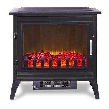 Warmlite WL46036 2kW Panoramic Log Effect Fire Stove - Black