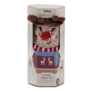 Totes Women's Toasties Slipper Socks - Reindeer