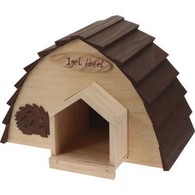 Wooden Hedgehog House with Tunnel