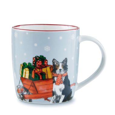  Cooksmart Christmas on Farm Barrel Mug - Dog