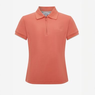 LeMieux Young Rider ¼ Zip Polo Shirt - Apricot