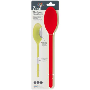Zeal Silicone Traditional Cooks Spoon, 30cm - Red