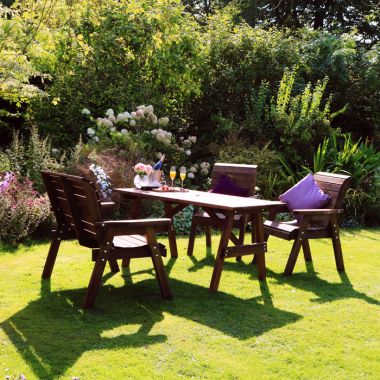 Zest Outdoor Living Charlotte 4 Seater Rectangular Garden Dining Set