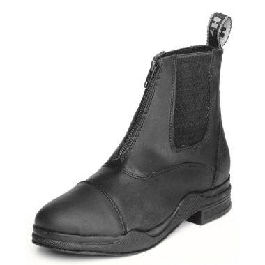 HyLand Women's Leather Zip Up Jodhpur Boots - Black