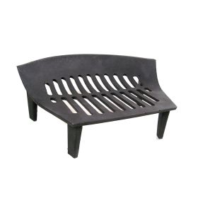 Mansion Cast Iron Fire Grate, 14in - Black
