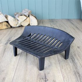 Mansion Cast Iron Fire Grate, 18in - Black