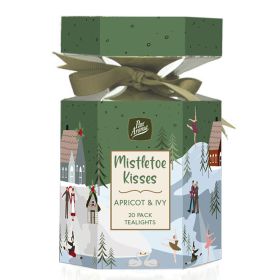 Pan Aroma Mistletoe Kisses Scented Cracker Tealights - 20 Pack