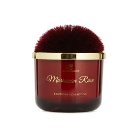 Baltus Candles Scented Pom Pom Candle Jar, Red Moroccan Rose - 400g