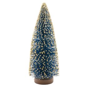 Glitter Christmas Tree Decoration, Dark Blue - 25cm