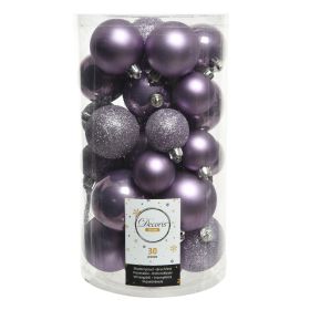 30 Heather Assorted Baubles - 6cm