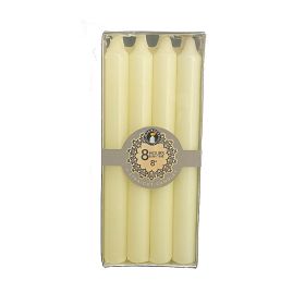 4 Ivory Straight Candles - 8"