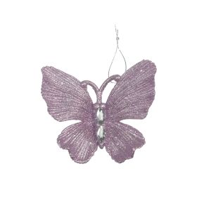 Lilac Glitter Butterfly - 11cm 