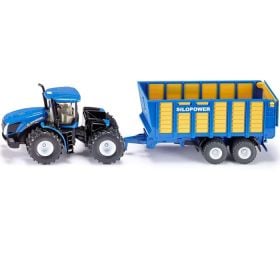 Siku New Holland Tractor with Silage Trailer Toy