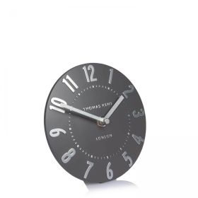 Thomas Kent Mulberry Mantel Clock, Graphite Silver - 6in