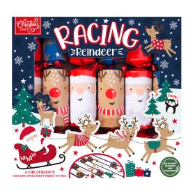 Racing Reindeers Crackers - Pack of 6